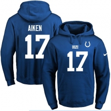 NFL Men's Nike Indianapolis Colts #17 Kamar Aiken Royal Blue Name & Number Pullover Hoodie