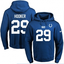 NFL Men's Nike Indianapolis Colts #29 Malik Hooker Royal Blue Name & Number Pullover Hoodie