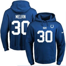 NFL Men's Nike Indianapolis Colts #30 Rashaan Melvin Royal Blue Name & Number Pullover Hoodie