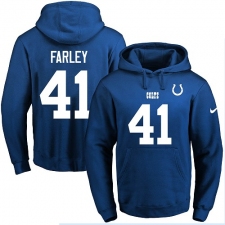 NFL Men's Nike Indianapolis Colts #41 Matthias Farley Royal Blue Name & Number Pullover Hoodie