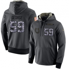 NFL Men's Nike Indianapolis Colts #59 Jeremiah George Stitched Black Anthracite Salute to Service Player Performance Hoodie