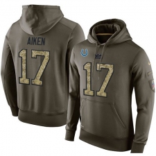 NFL Nike Indianapolis Colts #17 Kamar Aiken Green Salute To Service Men's Pullover Hoodie
