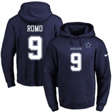 NFL Men's Nike Dallas Cowboys #9 Tony Romo Navy Blue Name & Number Pullover Hoodie