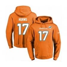 Football Men's Miami Dolphins #17 Allen Hurns Orange Name & Number Pullover Hoodie