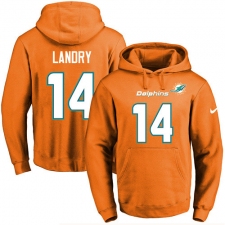 NFL Men's Nike Miami Dolphins #14 Jarvis Landry Orange Name & Number Pullover Hoodie