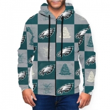 Eagles Team Ugly Christmas Men's Zip Hooded Sweatshirt