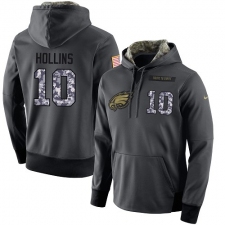 NFL Men's Nike Philadelphia Eagles #10 Mack Hollins Stitched Black Anthracite Salute to Service Player Performance Hoodie