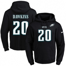 NFL Men's Nike Philadelphia Eagles #20 Brian Dawkins Black Name & Number Pullover Hoodie