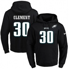 NFL Men's Nike Philadelphia Eagles #30 Corey Clement Black Name & Number Pullover Hoodie