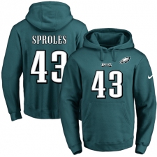 NFL Men's Nike Philadelphia Eagles #43 Darren Sproles Green Name & Number Pullover Hoodie