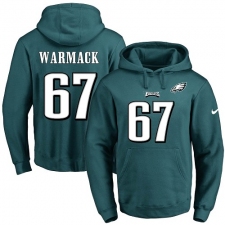 NFL Men's Nike Philadelphia Eagles #67 Chance Warmack Green Name & Number Pullover Hoodie