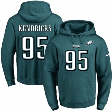 NFL Men's Nike Philadelphia Eagles #95 Mychal Kendricks Green Name & Number Pullover Hoodie