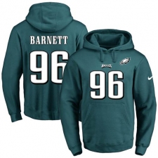 NFL Men's Nike Philadelphia Eagles #96 Derek Barnett Green Name & Number Pullover Hoodie