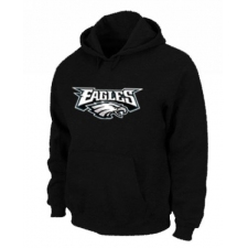 NFL Men's Nike Philadelphia Eagles Authentic Logo Pullover Hoodie - Black