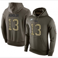 NFL Nike Philadelphia Eagles #13 Nelson Agholor Green Salute To Service Men's Pullover Hoodie