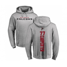 Football Atlanta Falcons #77 James Carpenter Ash Backer Pullover Hoodie