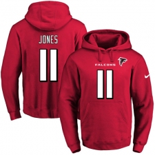 NFL Men's Nike Atlanta Falcons #11 Julio Jones Red Name & Number Pullover Hoodie