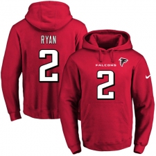NFL Men's Nike Atlanta Falcons #2 Matt Ryan Red Name & Number Pullover Hoodie