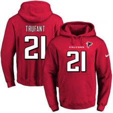 NFL Men's Nike Atlanta Falcons #21 Desmond Trufant Red Name & Number Pullover Hoodie