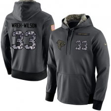 NFL Men's Nike Atlanta Falcons #33 Blidi Wreh-Wilson Stitched Black Anthracite Salute to Service Player Performance Hoodie