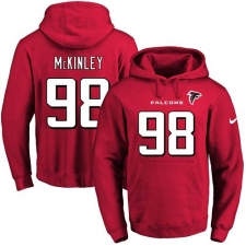NFL Men's Nike Atlanta Falcons #98 Takkarist McKinley Red Name & Number Pullover Hoodie