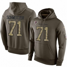 NFL Nike Atlanta Falcons #71 Wes Schweitzer Green Salute To Service Men's Pullover Hoodie