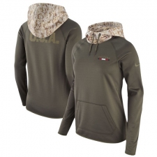 NFL Women's Atlanta Falcons Nike Olive Salute to Service Performance Pullover Hoodie