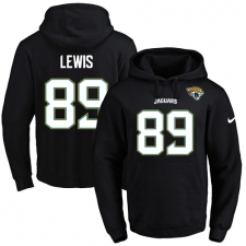 NFL Men's Nike Jacksonville Jaguars #89 Marcedes Lewis Black Name & Number Pullover Hoodie