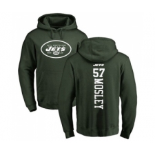 Football New York Jets #57 C.J. Mosley Green Backer Pullover Hoodie