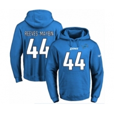 Football Men's Detroit Lions #44 Jalen Reeves-Maybin Blue Name & Number Pullover Hoodie