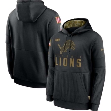 Men's NFL Detroit Lions 2020 Salute To Service Black Pullover Hoodie