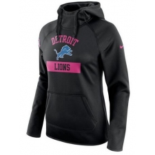 NFL Detroit Lions Nike Women's Breast Cancer Awareness Circuit Performance Pullover Hoodie - Black