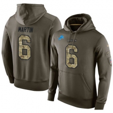 NFL Nike Detroit Lions #6 Sam Martin Green Salute To Service Men's Pullover Hoodie