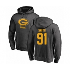 Football Green Bay Packers #91 Preston Smith Ash One Color Pullover Hoodie