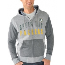 NFL Green Bay Packers G-III Sports by Carl Banks Safety Tri-Blend Full-Zip Hoodie - Heathered Gray
