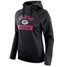 NFL Green Bay Packers Nike Women's Breast Cancer Awareness Circuit Performance Pullover Hoodie - Black