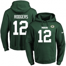 NFL Men's Nike Green Bay Packers #12 Aaron Rodgers Green Name & Number Pullover Hoodie