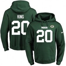 NFL Men's Nike Green Bay Packers #20 Kevin King Green Name & Number Pullover Hoodie