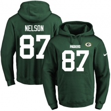 NFL Men's Nike Green Bay Packers #87 Jordy Nelson Green Name & Number Pullover Hoodie