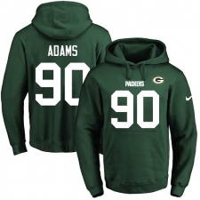 NFL Men's Nike Green Bay Packers #90 Montravius Adams Green Name & Number Pullover Hoodie