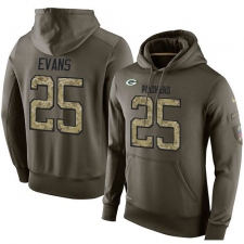NFL Nike Green Bay Packers #25 Marwin Evans Green Salute To Service Men's Pullover Hoodie