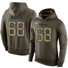 NFL Nike Green Bay Packers #68 Kyle Murphy Green Salute To Service Men's Pullover Hoodie