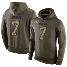 NFL Nike Green Bay Packers #7 Brett Hundley Green Salute To Service Men's Pullover Hoodie