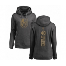 Hockey Women's Vegas Golden Knights #40 Garret Sparks Charcoal One Color Backer Pullover Hoodie