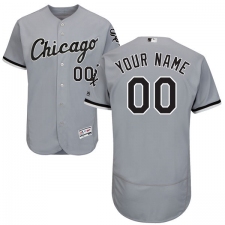 Men's Majestic Chicago White Sox Customized Grey Road Flex Base Authentic Collection MLB Jersey