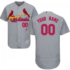 Men's Majestic St. Louis Cardinals Customized Grey Road Flex Base Authentic Collection MLB Jersey