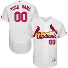 Men's Majestic St. Louis Cardinals Customized White Home Flex Base Authentic Collection MLB Jersey