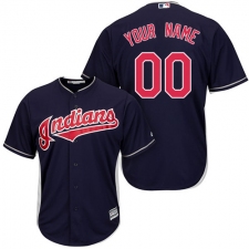 Youth Majestic Cleveland Indians Customized Replica Navy Blue Alternate 1 Cool Base MLB Jersey
