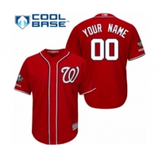 Youth Washington Nationals Customized Authentic Red Alternate 1 Cool Base 2019 World Series Champions Baseball Jersey