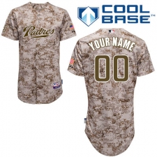 Men's Majestic San Diego Padres Customized Authentic Camo Alternate 2 Cool Base MLB Jersey